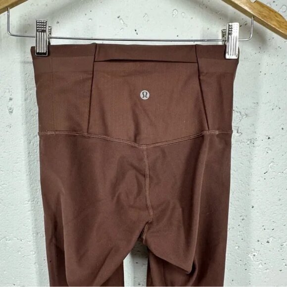 Lot of 2 Lululemon Size 4 Brown Zoned In 27" & Floral Spritz Wunder Under Tight - Picture 6 of 15